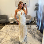 Amarra 88304 Ivory Gold Prom Dress 