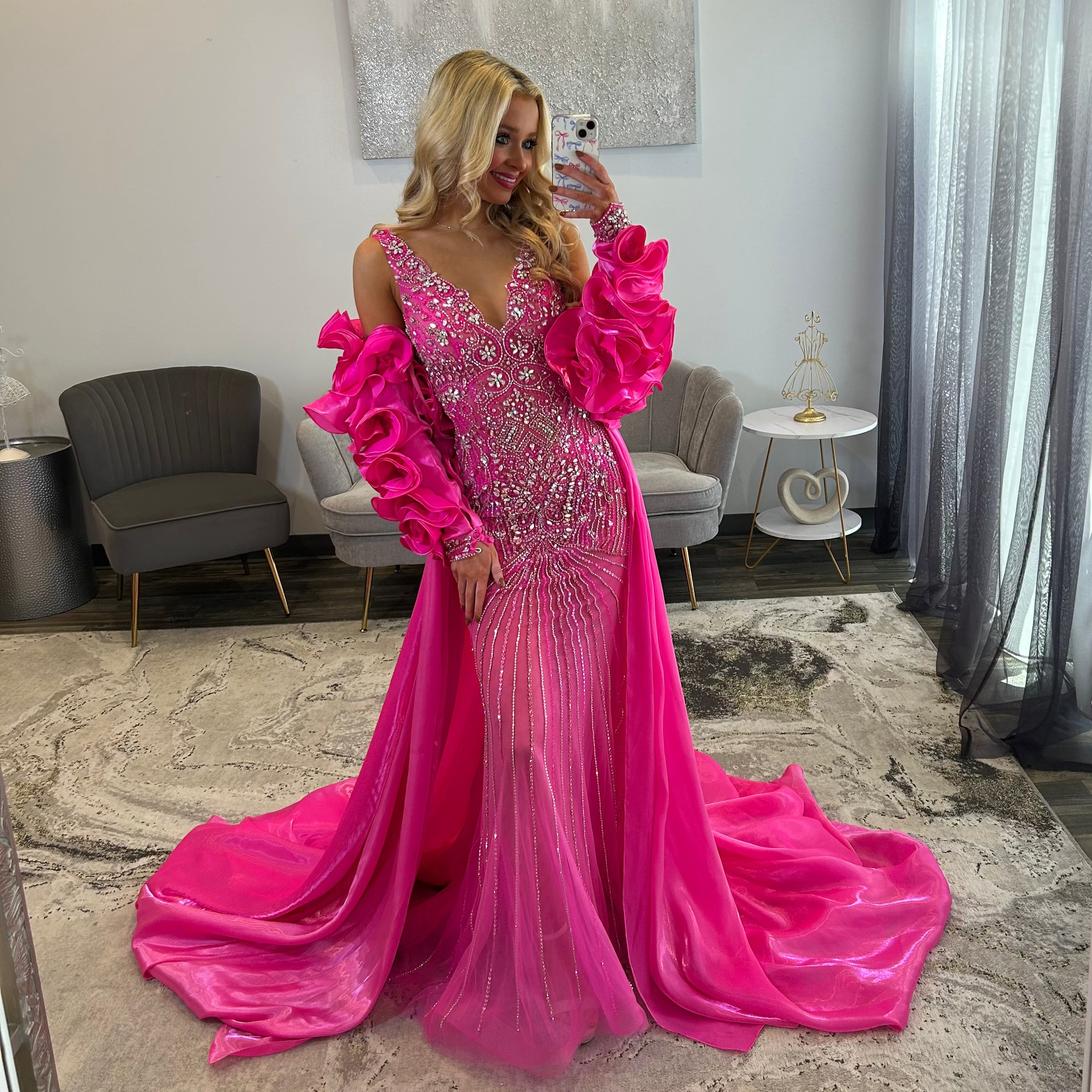 Johnathan Kayne 3084 Barbie Pink Prom Dress