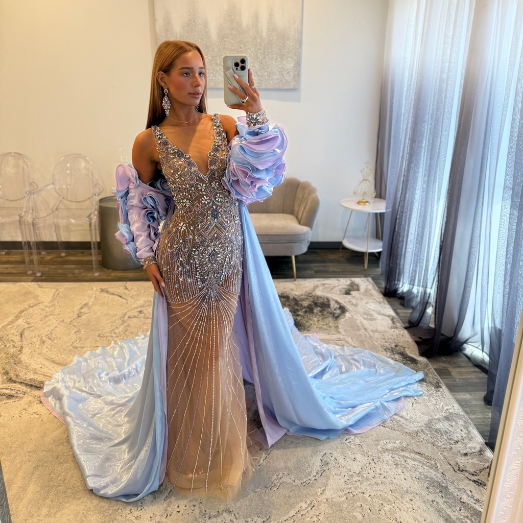 Johnathan Kayne 3084 Nude Multi  Prom Dress