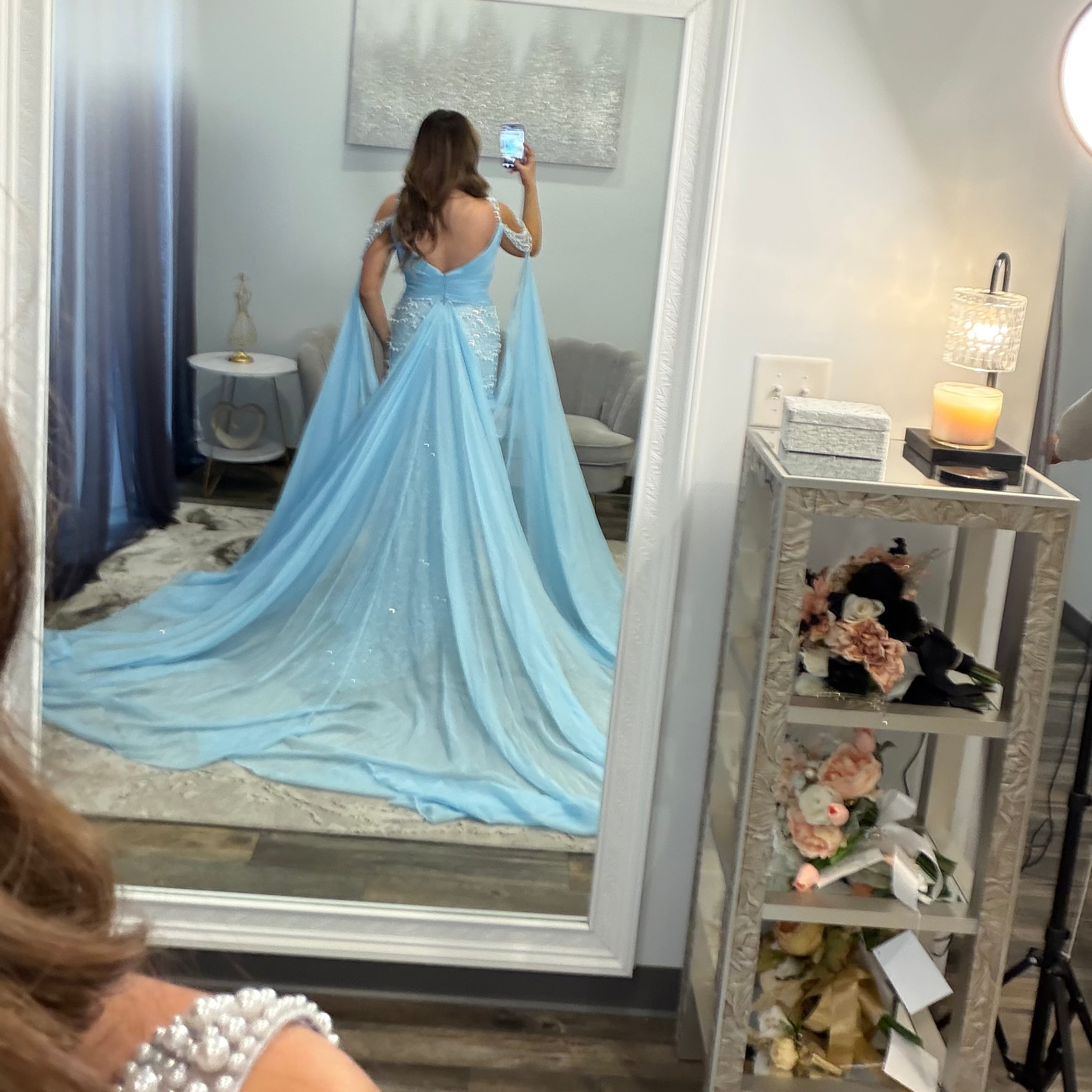 Johnathan Kayne 3211 Light Blue  Pearl JoycesTPR Dress Back 2