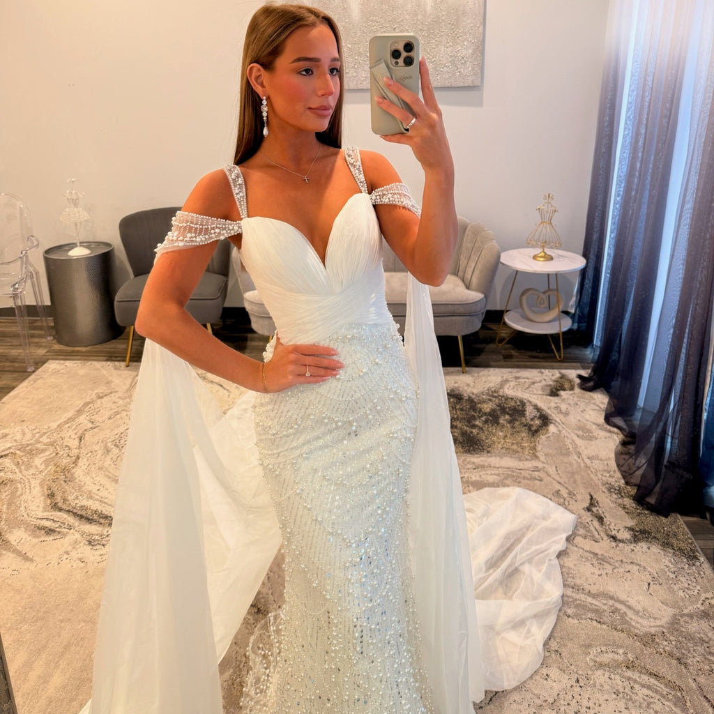 Johnathan Kayne 3211 White Pearl JoycesTPR Dress