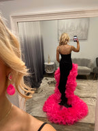 Johnathan Kayne 3304 Black  Hot Pink Back 