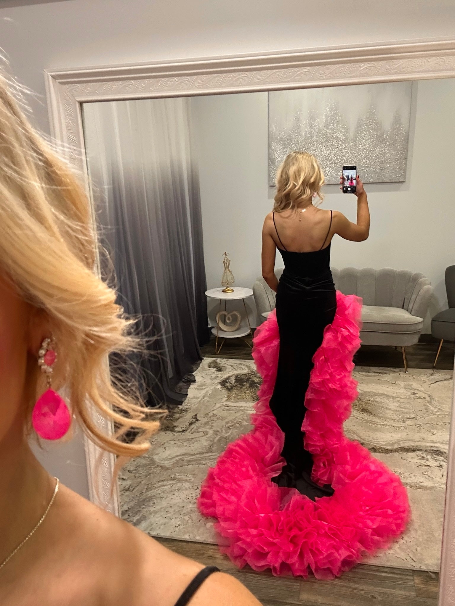 Johnathan Kayne 3304 Black  Hot Pink Back 