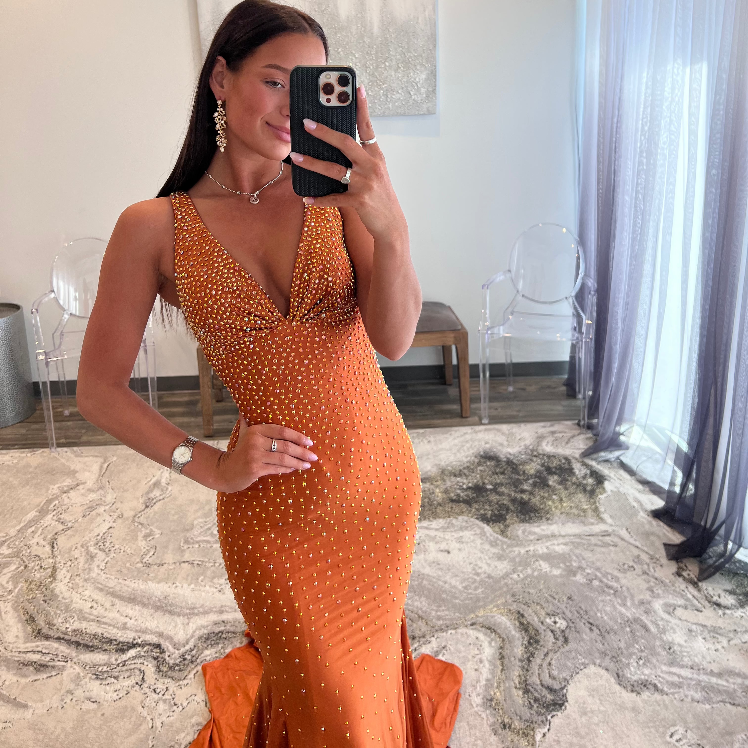 Johnathan Kayne 9213 | Hot Stone Fitted Gown | Joyce’sTPR
