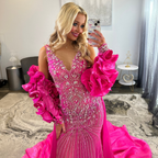 Johnathan Kayne Barbie Pink Sheer Back JoycesTPR Sheer Prom Dress