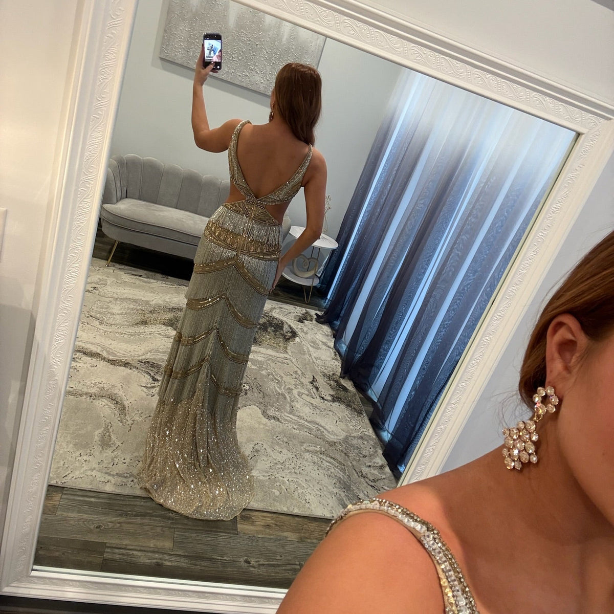 Jovani 46095 | Beaded Fringe Prom Gown | Joyce’sTPR