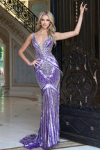Jovani 49242 | Beaded Sequin Fitted Gown | Joyce’sTPR