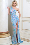 Jovani 54877 | Floral One-Shoulder Sequin Gown | Joyce’sTPR