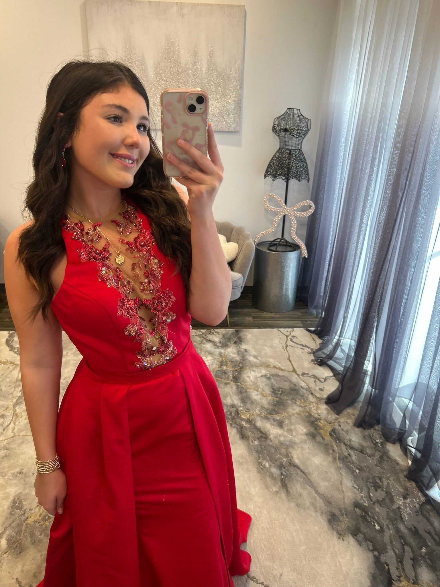 JoycesTPR 6166 Red Prom Dress Close