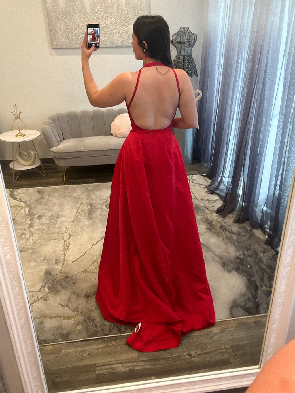 JoycesTPR 6166 Red Prom Dress Close