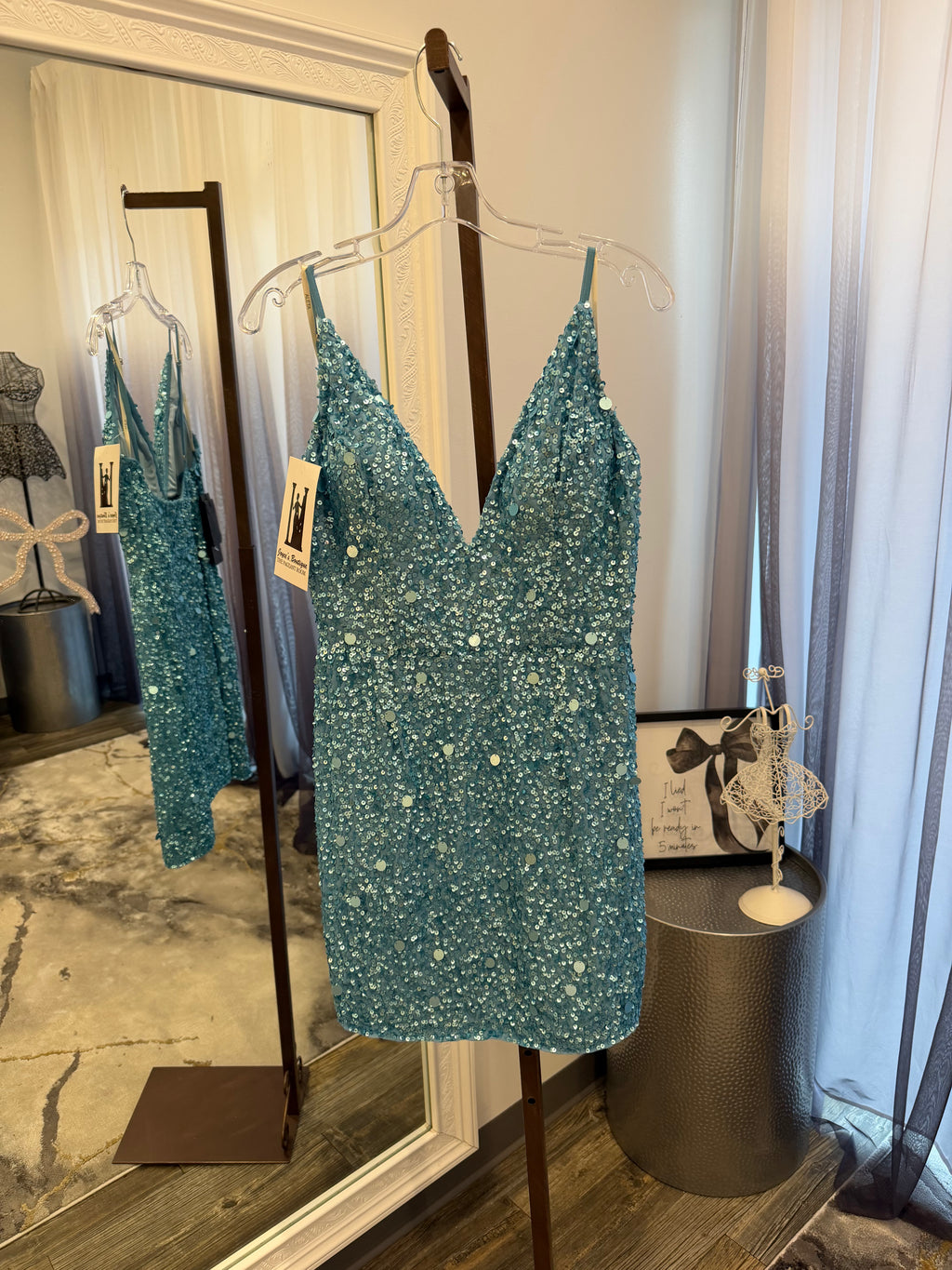 JoycesTPR Aleta Sky Blue Short Dress 
