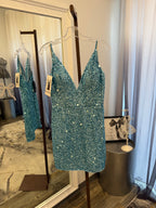 JoycesTPR Aleta Sky Blue Short Dress 