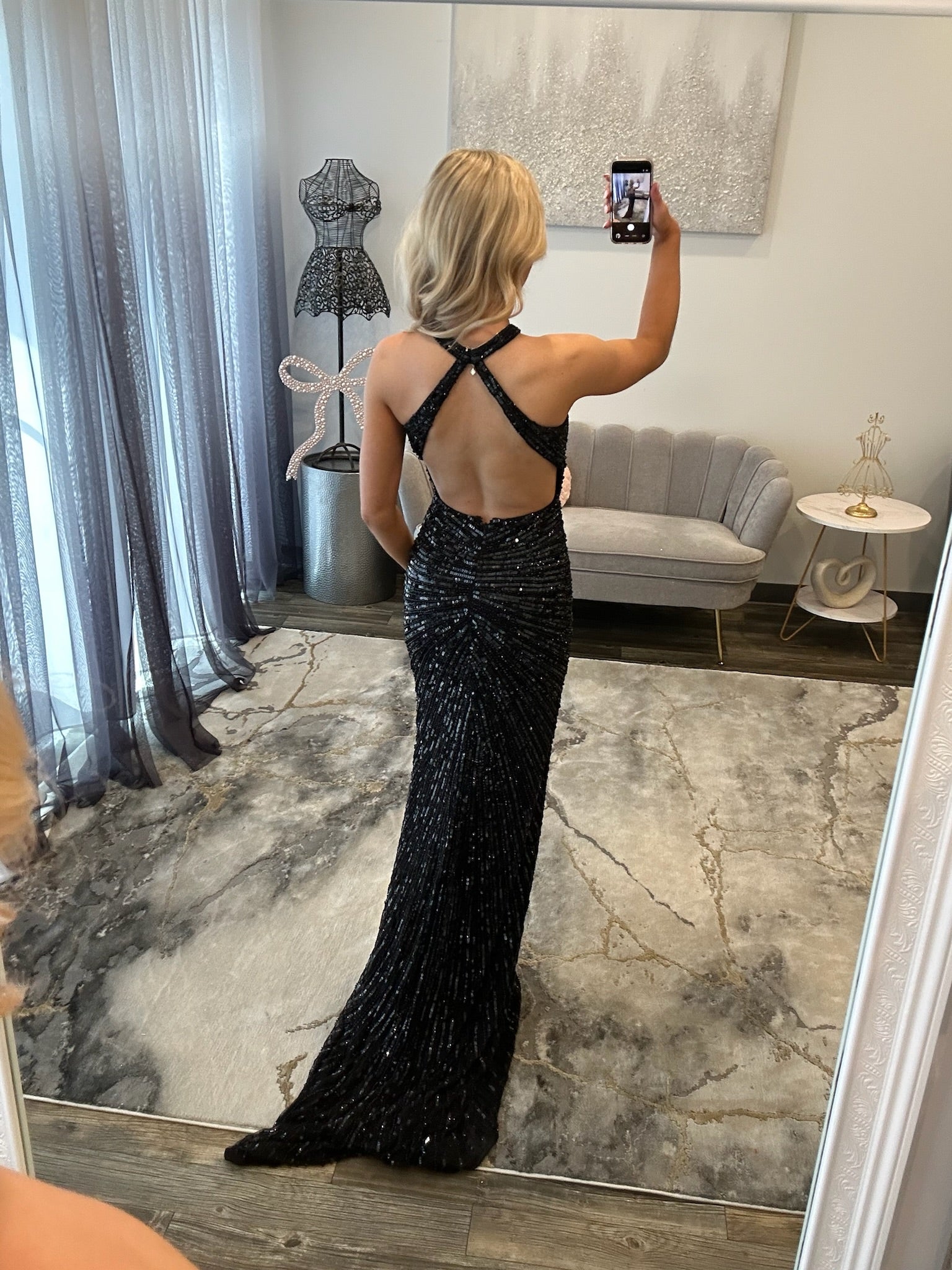 JoycesTPR Amarra 88304 Black Prom Dress Back