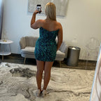 JoycesTPR Amarra 88982 Blue Jade Short Dress Back