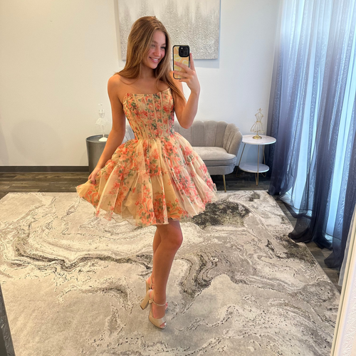 JoycesTPR  Amarra 89004 Nude Multi Dress Short 