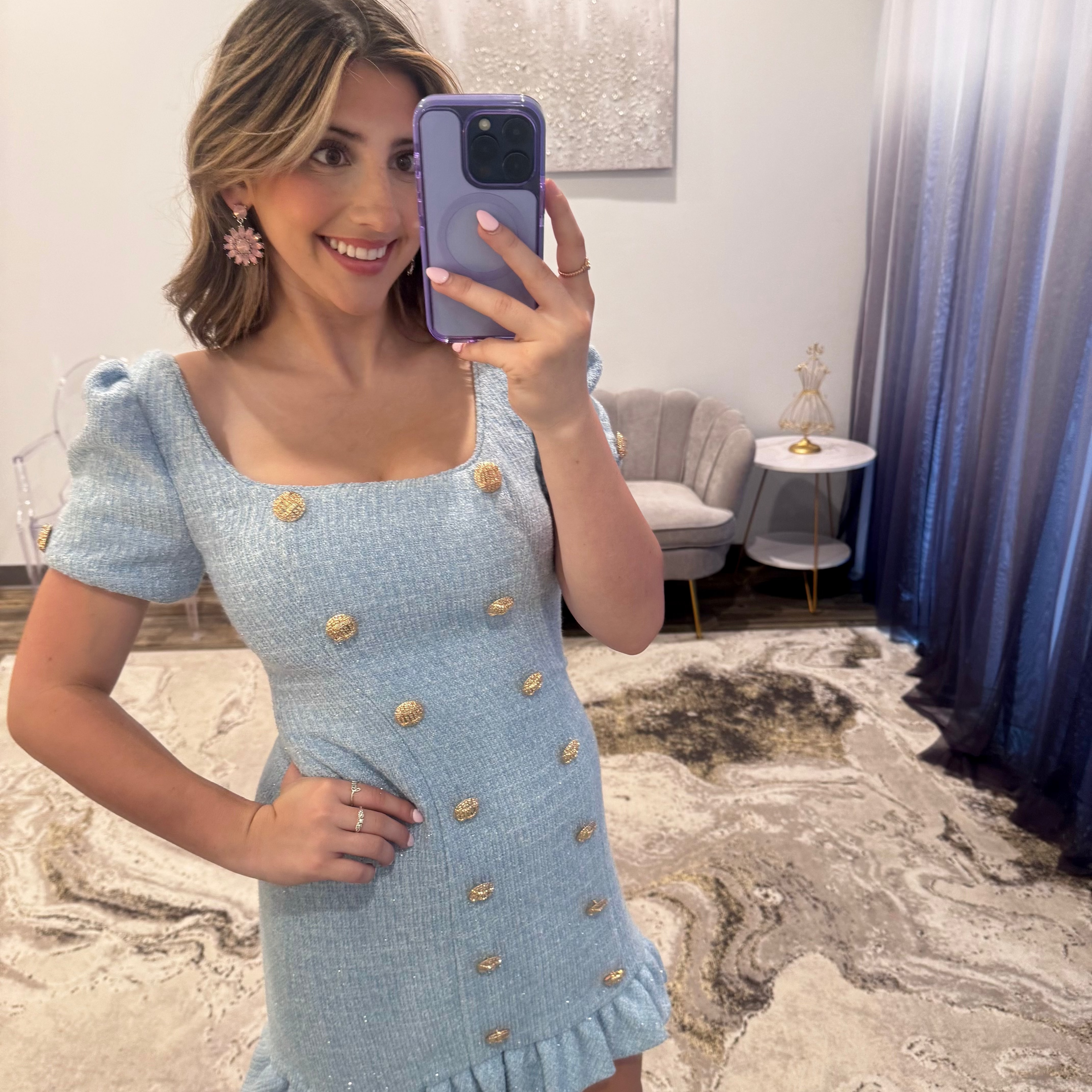 JoycesTPR Ava Presley 29806 Light Blue Dress