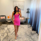 JoycesTPR Sherri Hill 58376 Bright Fuchsia 