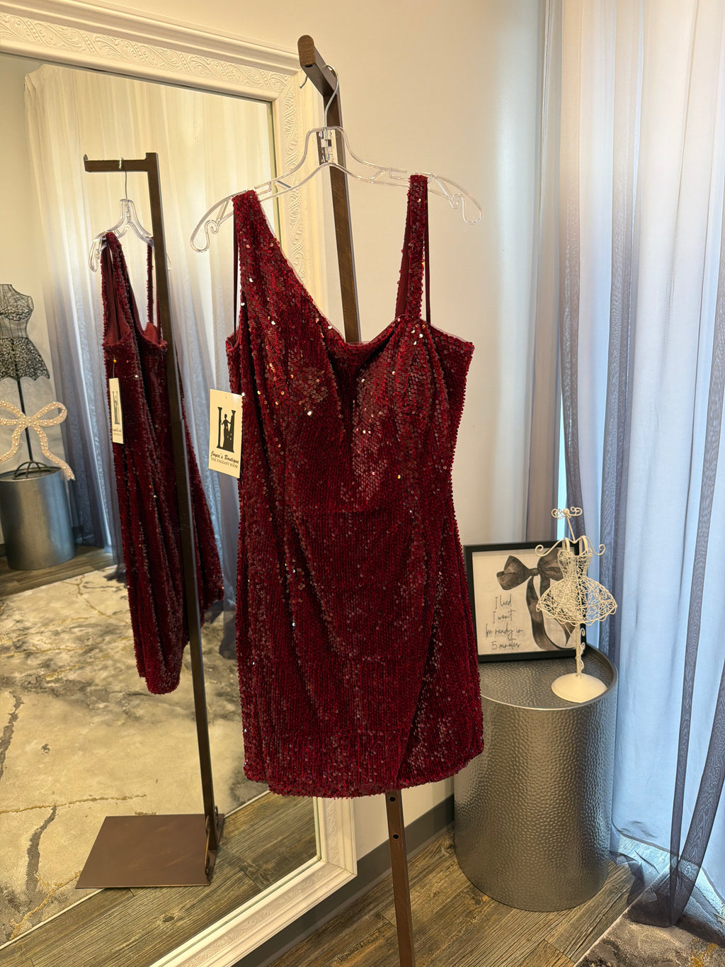 JoycesTPR Dave and Johnny Burgundy Short 