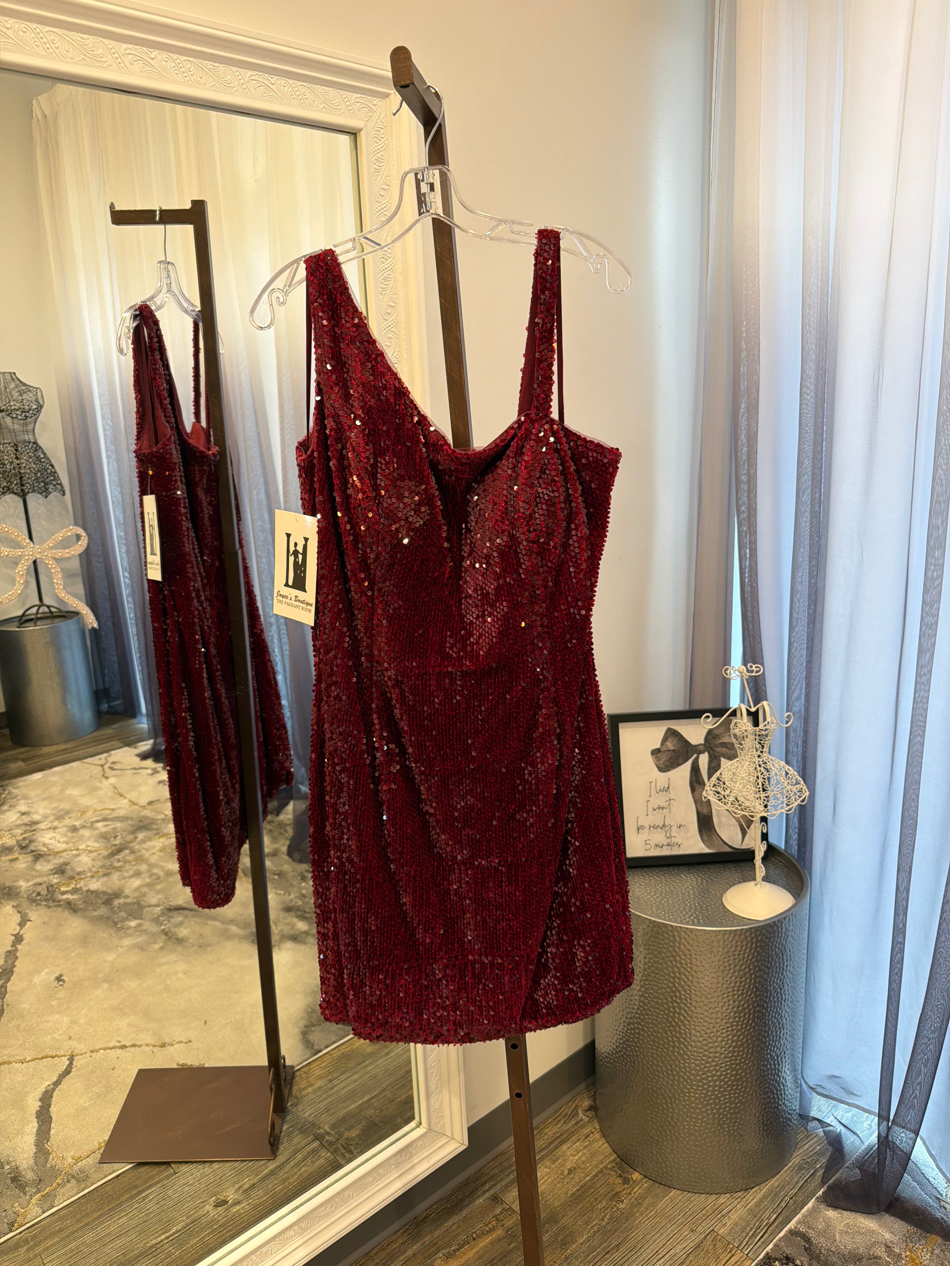 JoycesTPR Dave and Johnny Burgundy Short 