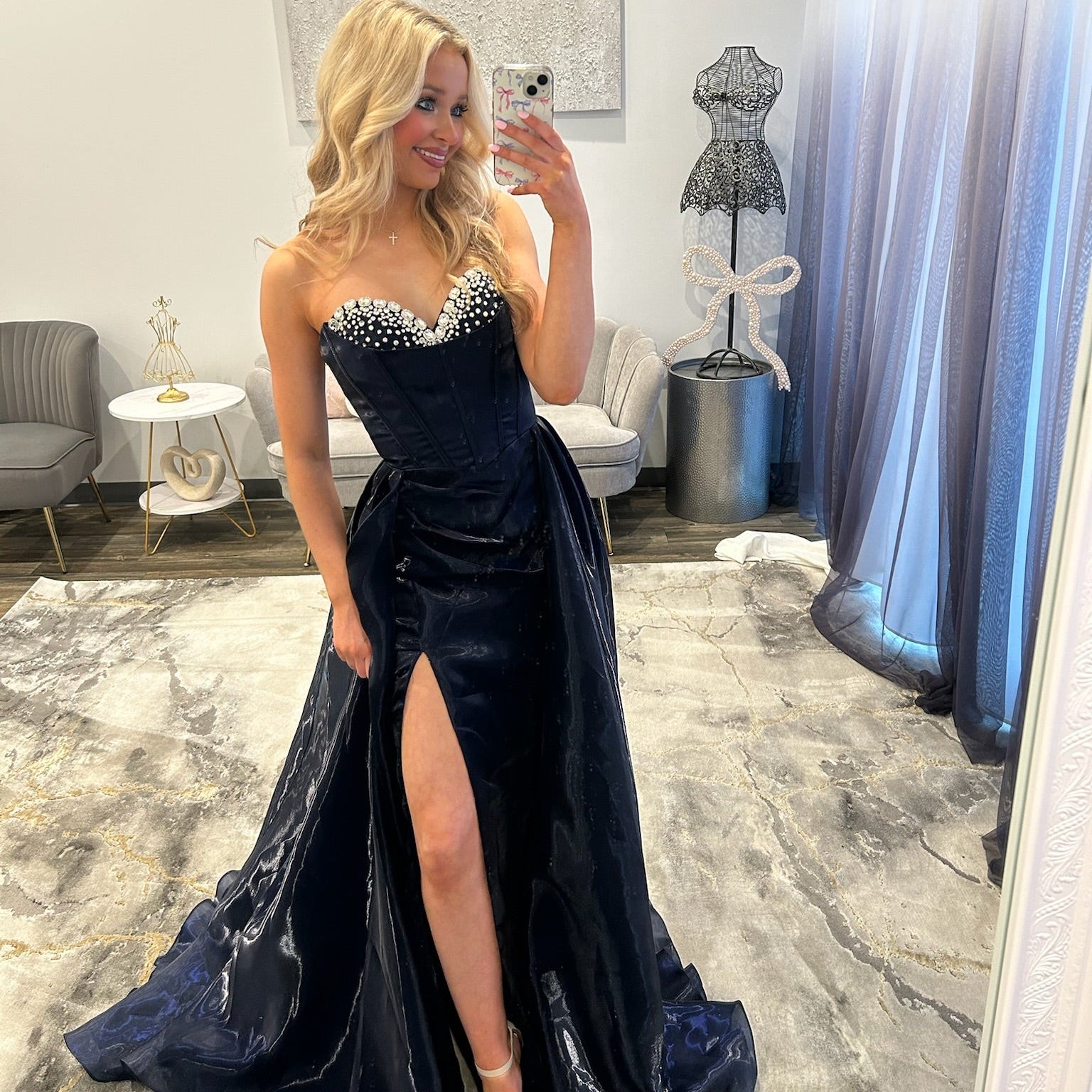 JoycesTPR Johnathan Kayne 3159 Navy Prom Dress