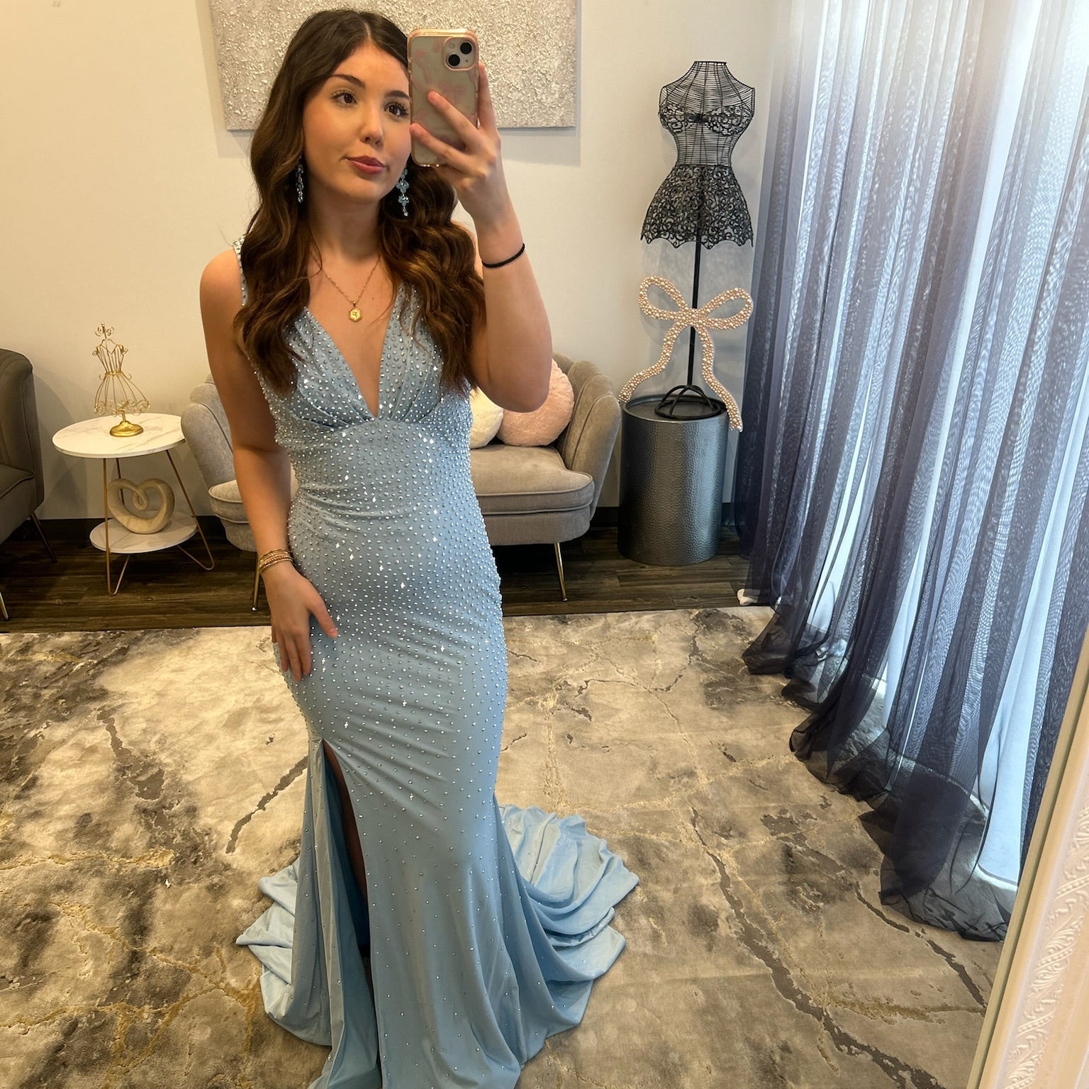 JoycesTPR Johnathan Kayne 9213A Ice Blue on Payton Dress
