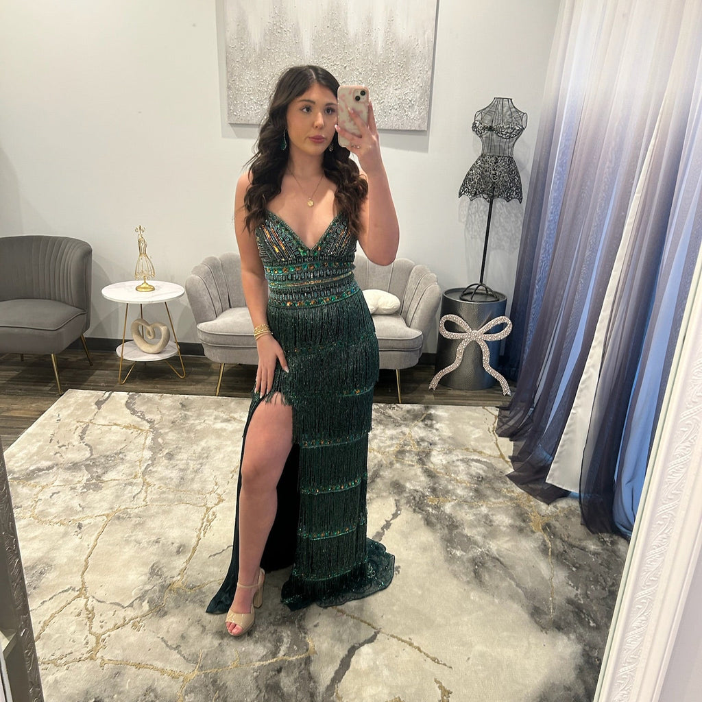 JoycesTPR Jovani 38846 Dark Green Multi Prom 
