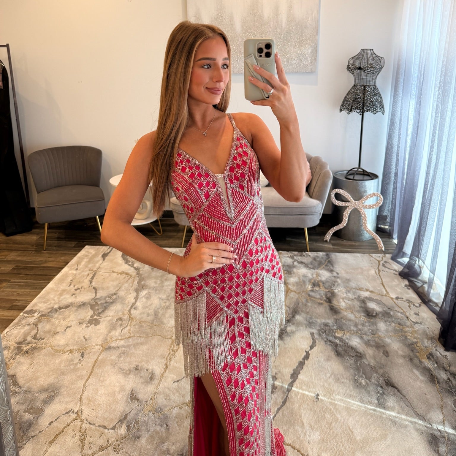 JoycesTPR Jovani 44723 Hot Pink Prom Close
