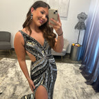 JoycesTPR Jovani 49244 Black Multi 