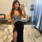 JoycesTPR Jovani 49269 Black Silver