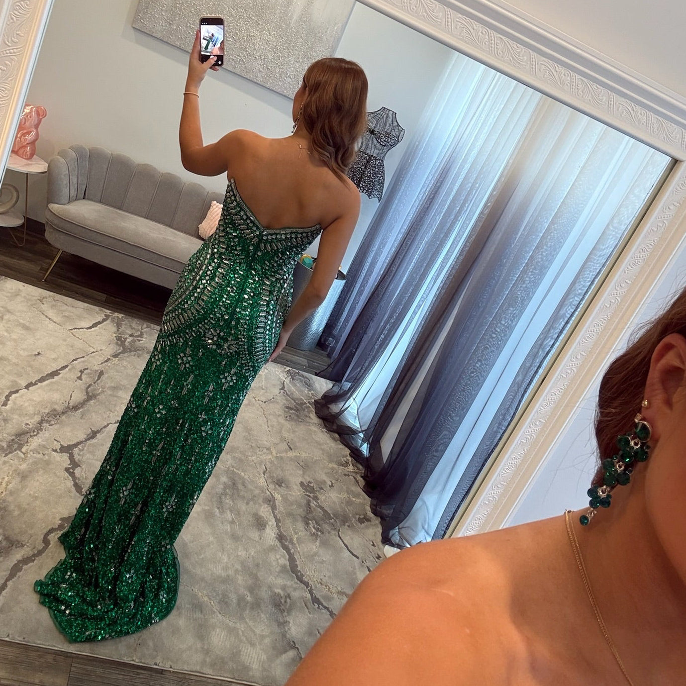 JoycesTPR Jovani 52448 Green Silver Back 