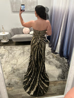 JoycesTPR P&S PS26418C Black Gold Prom Back