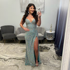 Portia and Scarlett PS25454 Aqua Prom Dress 
