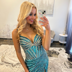 JoycesTPR Portia And Scarlett PS25454C Teal Close 