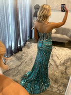 JoycesTPR Portia & Scarlett PS26431C Teal Back 