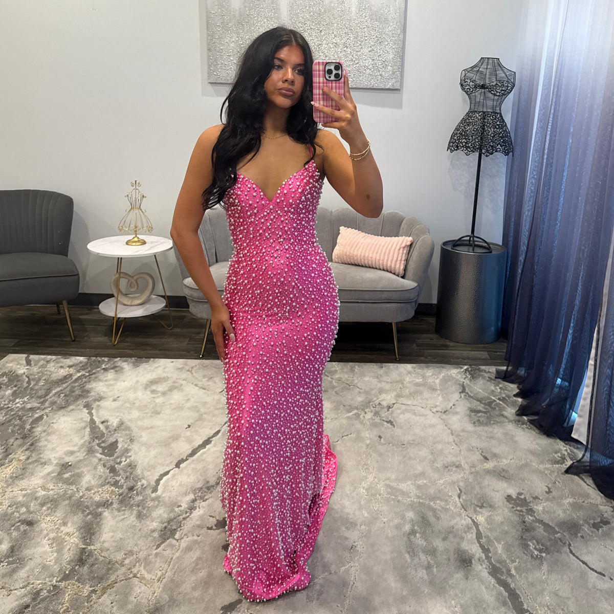 JoycesTPR Portia and Scarlet PS27019 Hot Pink Dress