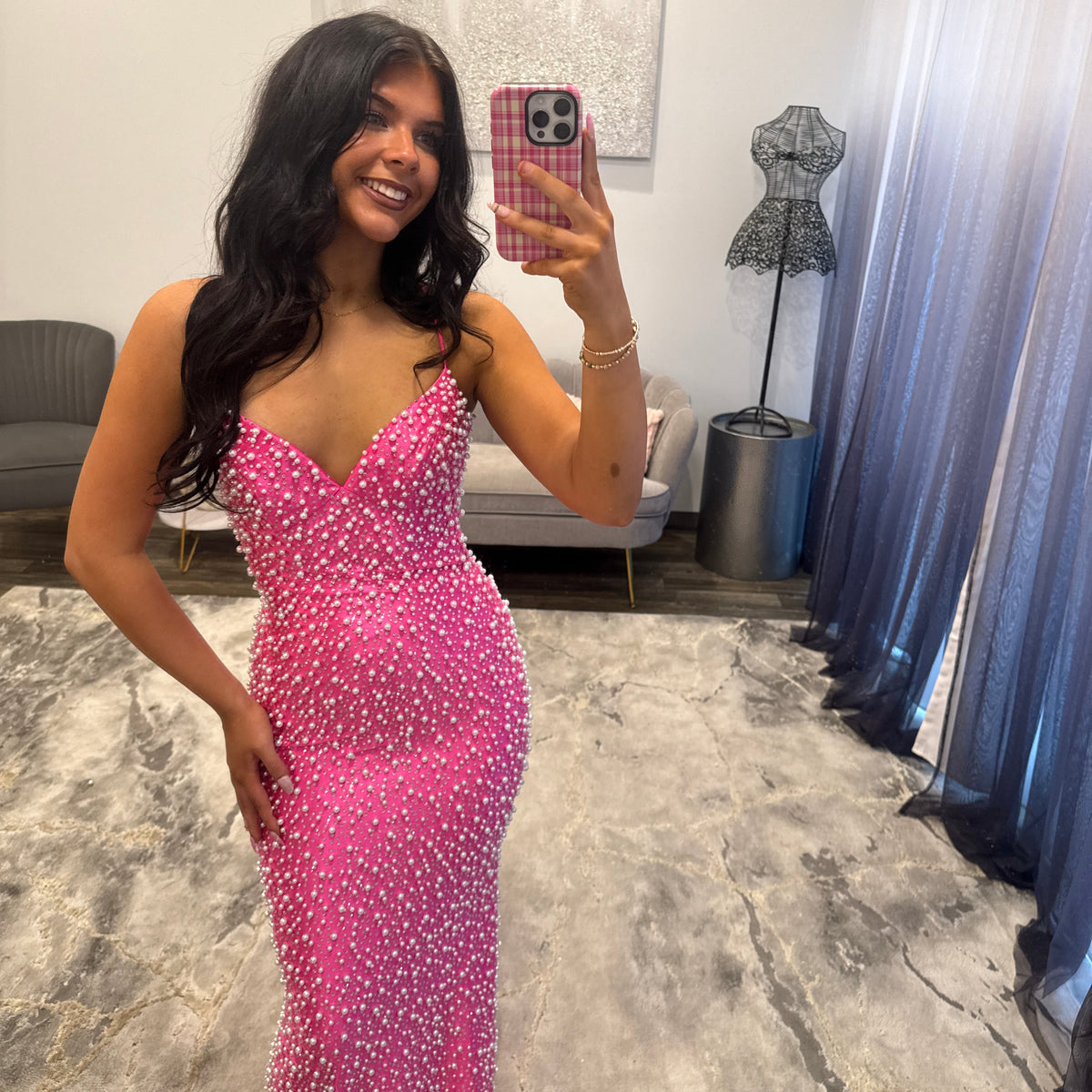 JoycesTPR Portia and Scarlet PS27019 Hot Pink Dress