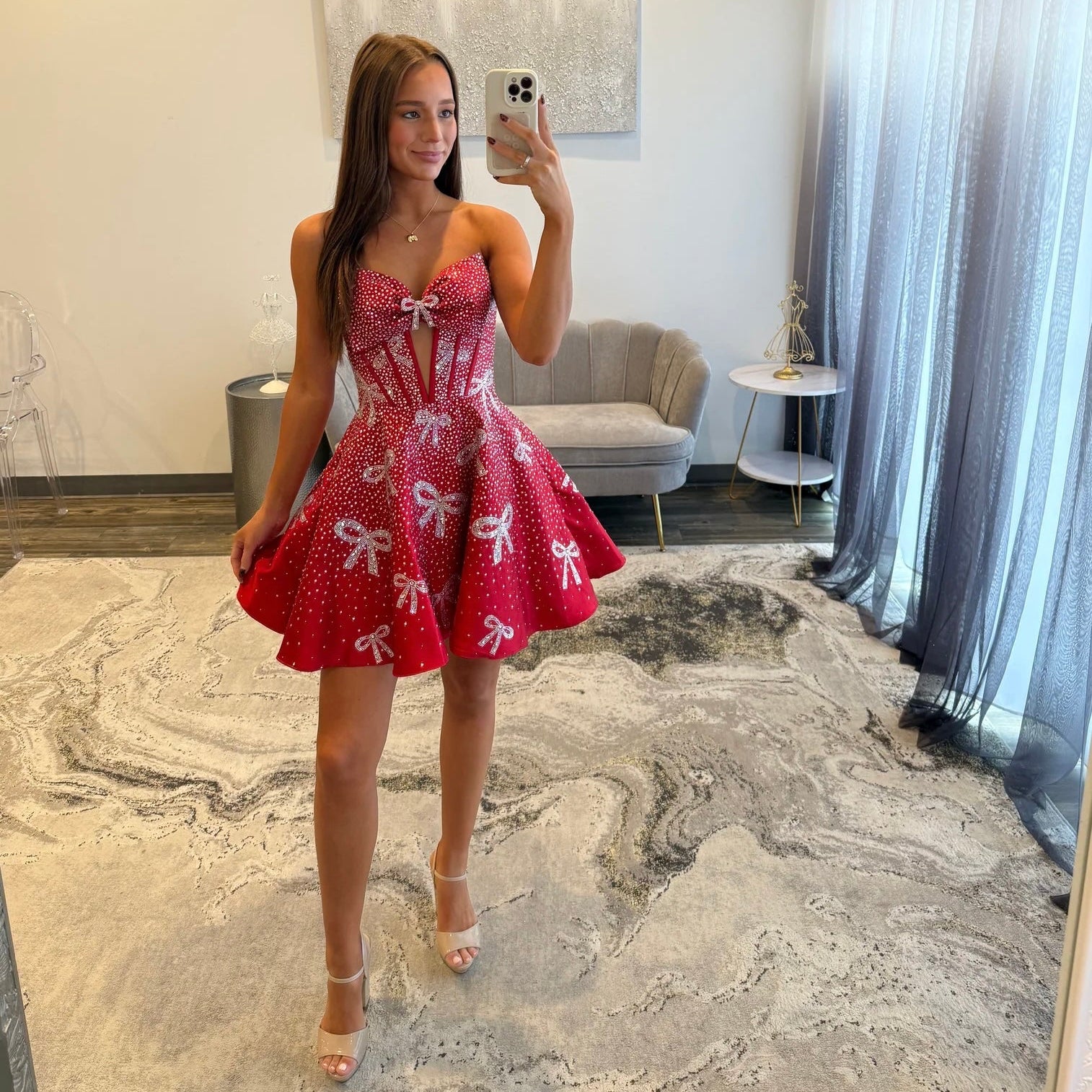 JoycesTPR Portia and Scarlett PS25785 Red  Bow 