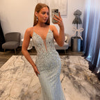 JoycesTPR Portia and Scarlett PS26033 Silver Prom Dress