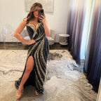 JoycesTPR Portia and Scarlett PS26412C Navy Gold  Prom 
