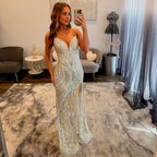 JoycesTPR Portia and Scarlett PS26419C Ivory Gold Prom Dress 