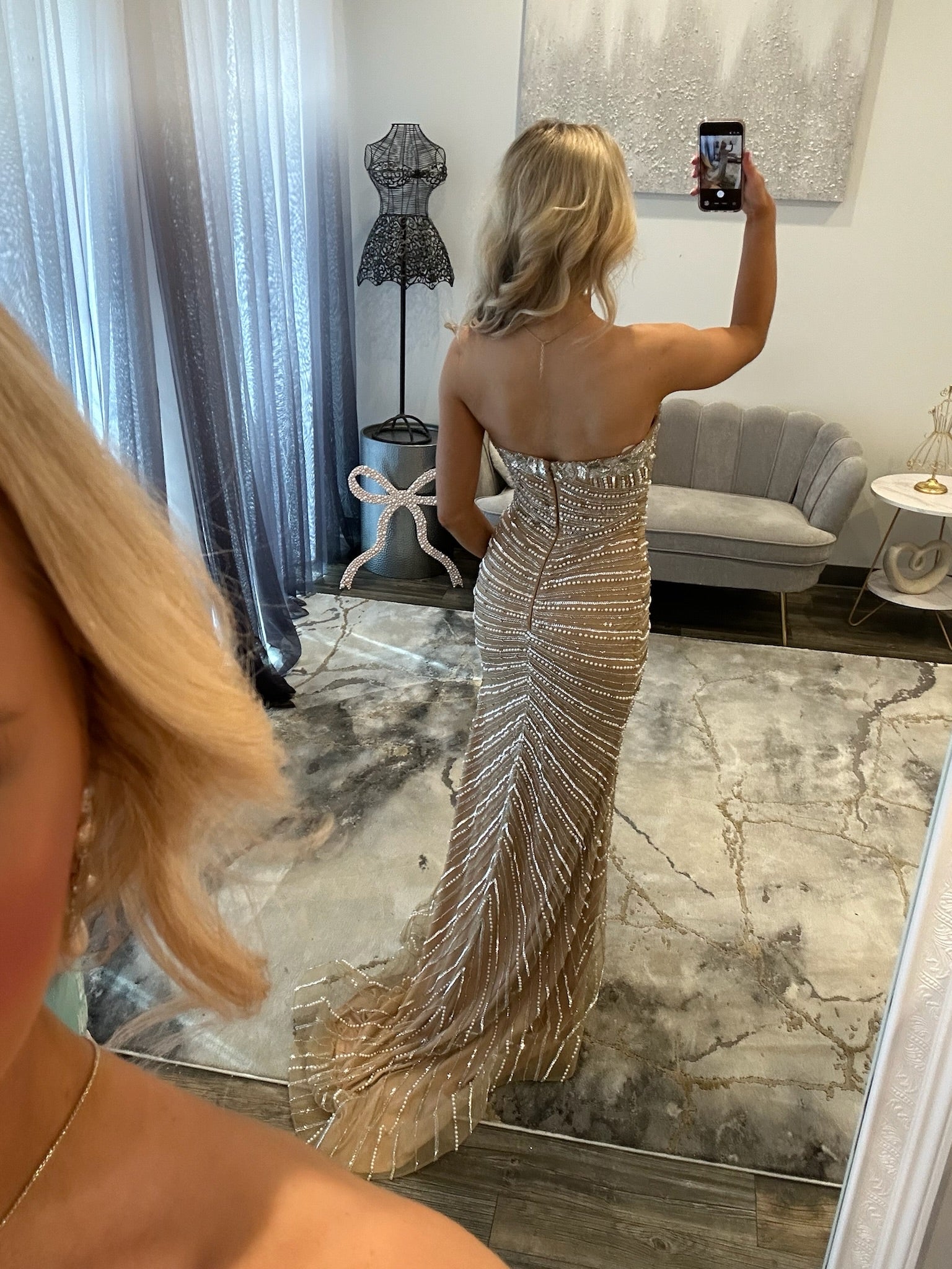 Portia and Scarlett PS26422C NudeProm Back