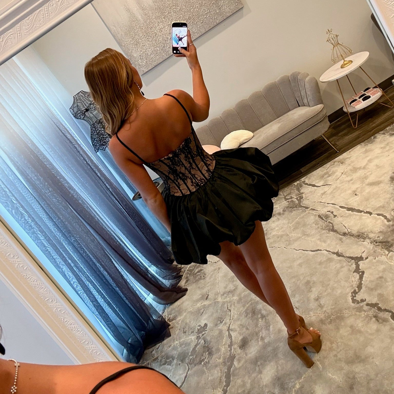 JoycesTPR Portia and Scarlett PS26745 Black Nude Close