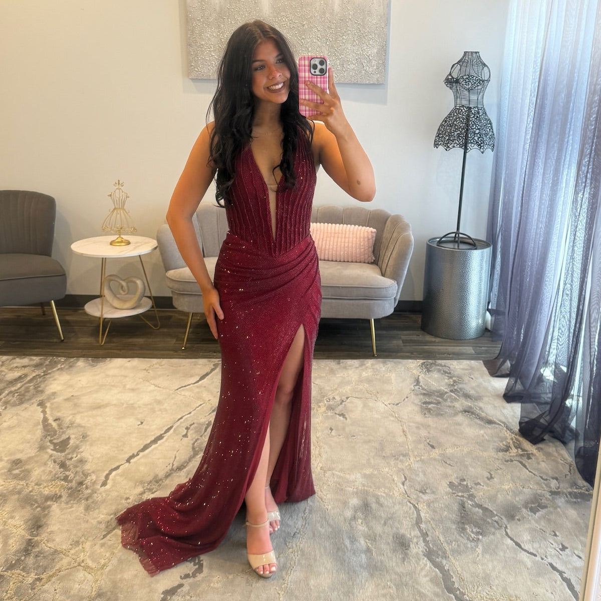 JoycesTPR Portia and Scarlett PS27018 Deep Red 