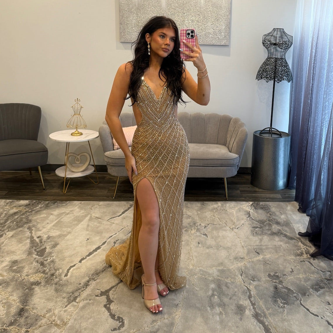 JoycesTPR Portia and Scarlett PS27029C Gold 