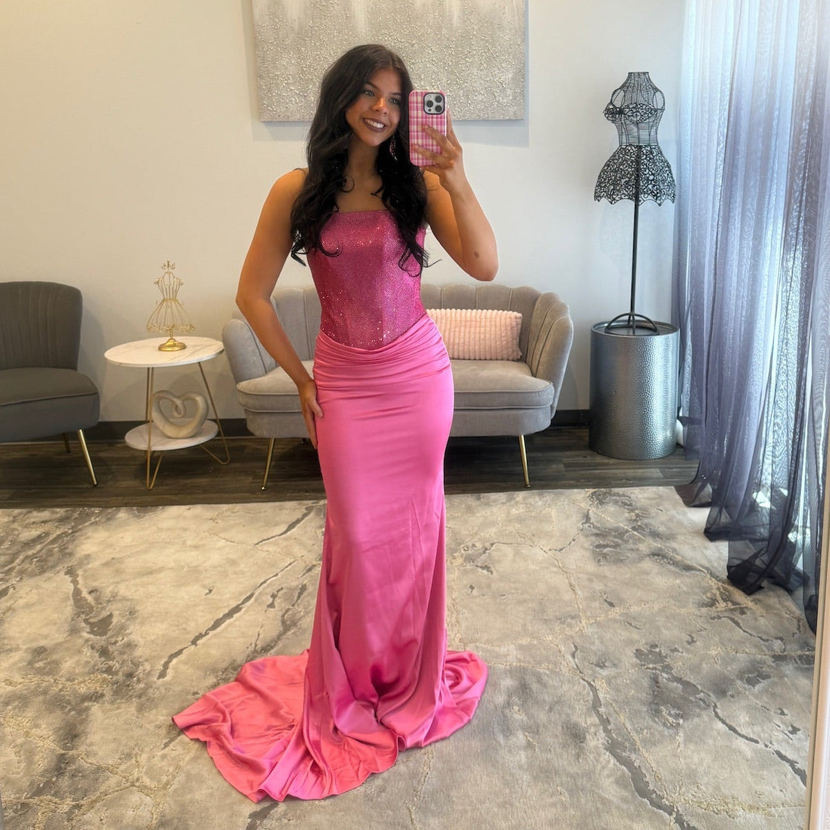JoycesTPR Portia and Scarlett PS27079 Hot Pink Dress 