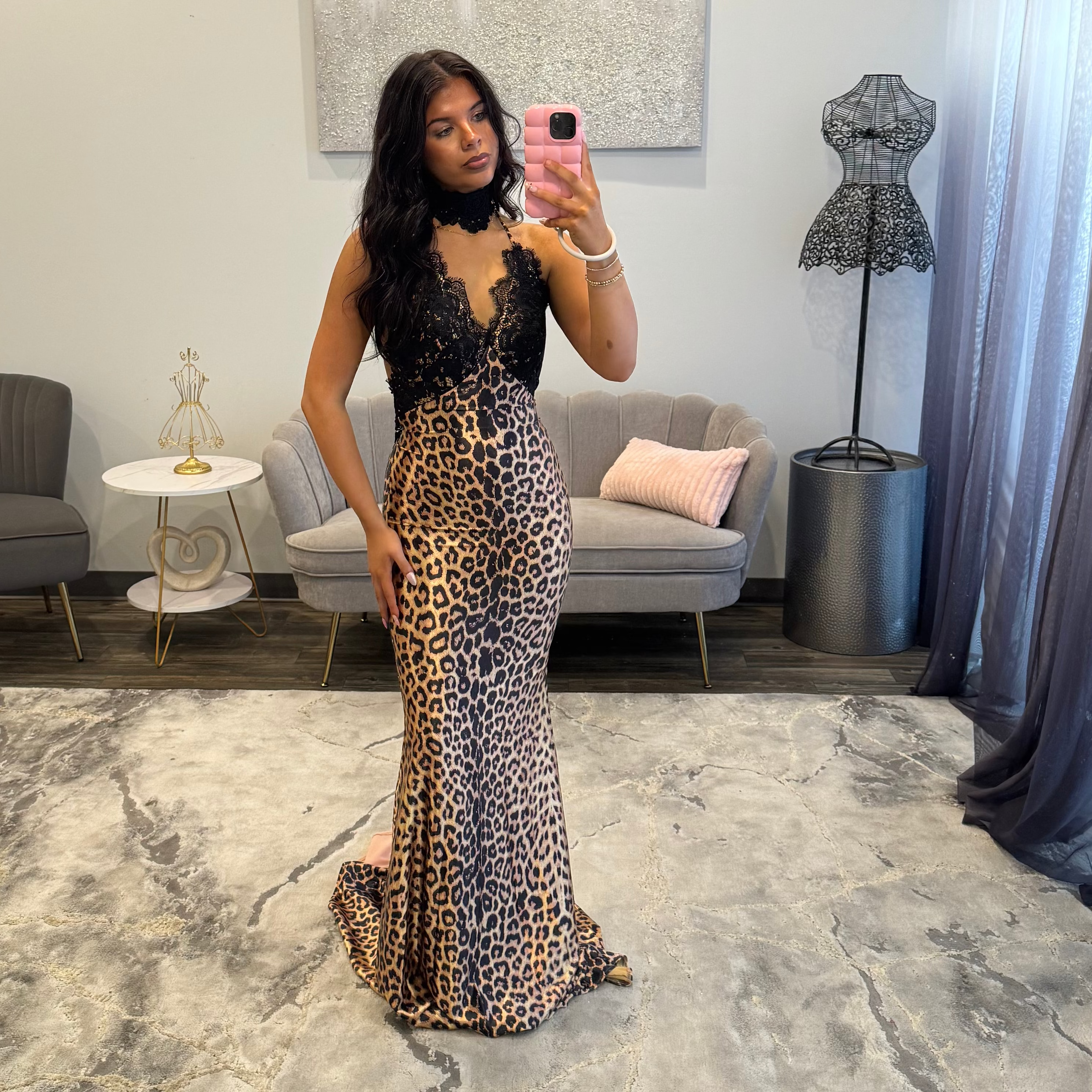 JoycesTPR Portia and Scarlett PS 27074 Brown Leopard Prom 