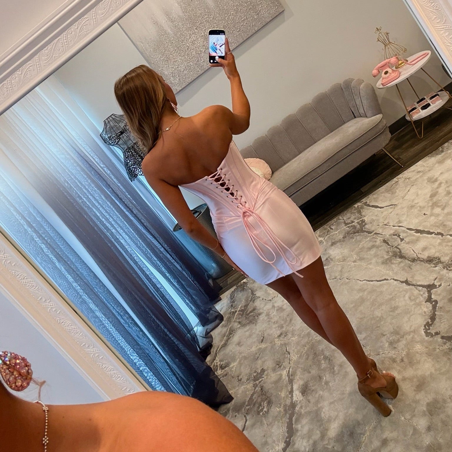 JoycesTPR Portia and Scarlett XO212 Pink  Back 