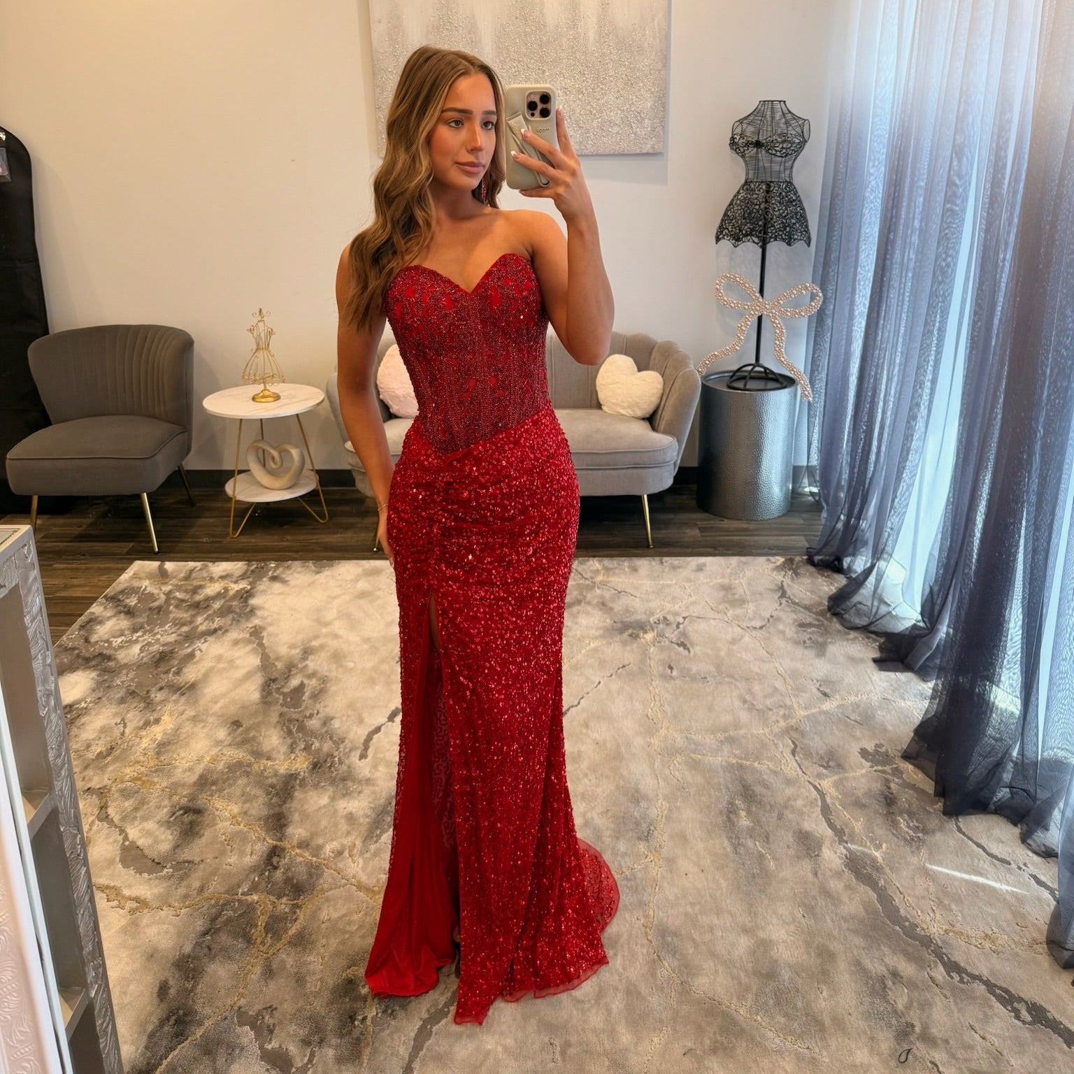 JoycesTPR Primavera 4509 Red  Prom Dress  
