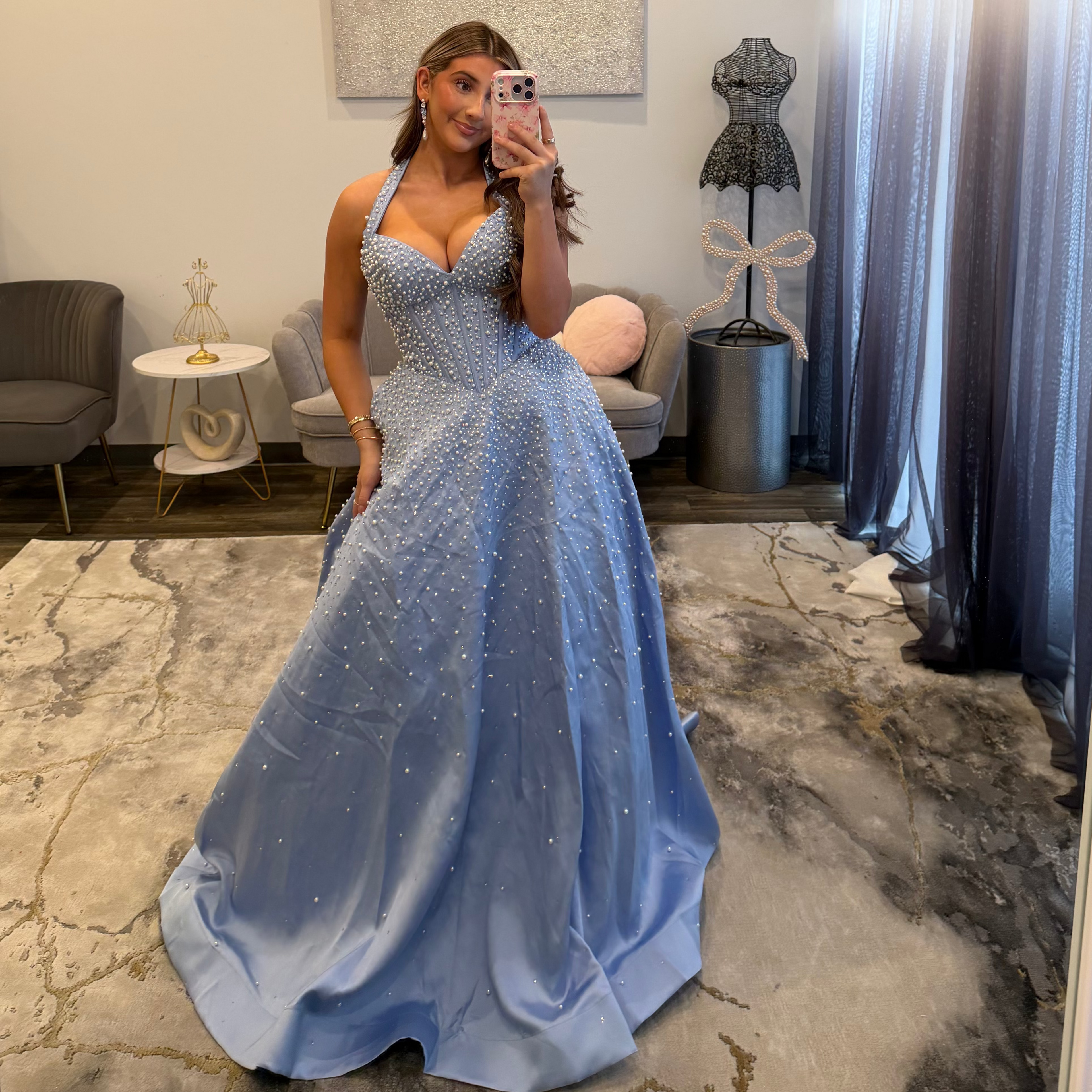 JoycesTPR Sherri Hill58096 Periwinkle Silver Prom Dress  2026 