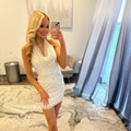 Shiny, Cowl Neck, Short Sequin Sherri Hill 